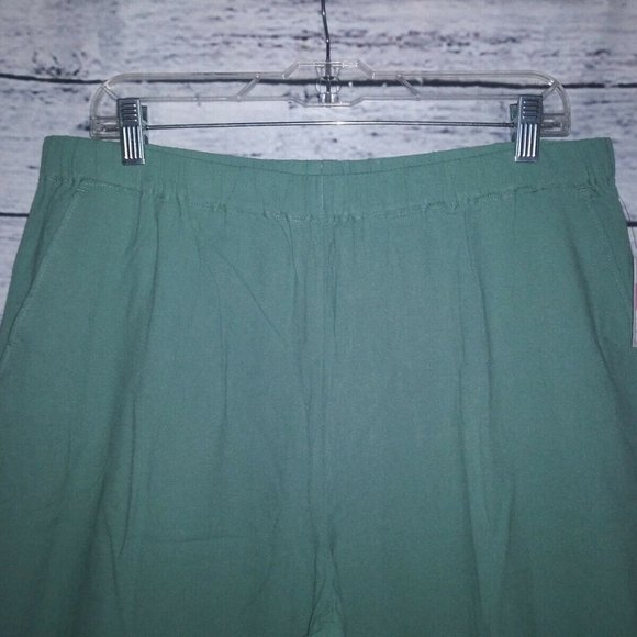 Fresh Produce 1X Lagoon Green Avila Capris Pants - Picture 9 of 12